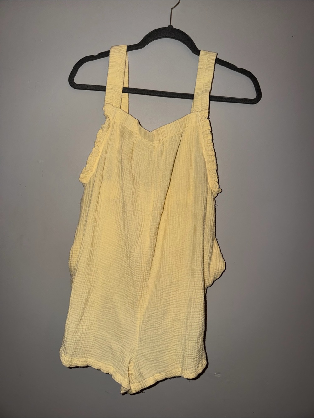 Light Yellow Textured Romper
